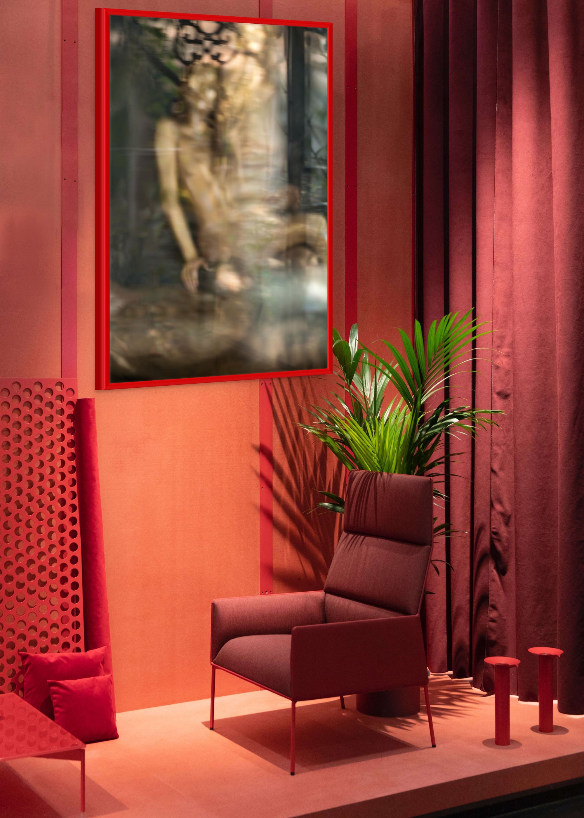 Golden Blurred Figure in Nature – Contemporary Fine Art Wall Photography