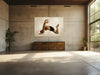Golden-painted male figure in a dramatic yoga bow pose, fine art photography by Zack Zublena symbolizing strength, balance, and spiritual discipline, ideal for luxury wellness and meditation spaces.