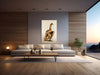 Golden-painted male nude bowing in respect by Zack Zublena, contemporary fine art photography, luxury gold wall art symbolizing humility, reverence, sacred masculine energy, and timeless strength.