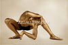 Golden male nude yoga pose meditation fine art wall art photography print