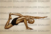Golden male nude yoga stretch meditation fine art wall art photography print