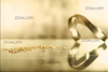 Golden metal ribbon with scattered gold dust photographed by Zack Zublena – sleek contemporary fine art object photography for collectors and interiors.