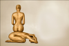 Golden nude women sculptural fine art wall print by Zack Zublena, luxury gold photography for spas, wellness, yoga studios, meditation rooms, and hotels.