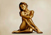 Golden Stillness Nude Wall Art for Elegant Spaces