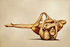 Golden couple yoga embrace, fine art photography on museum-grade paper, luxury sacred masculine feminine artwork for hotels, spas, and collectors.