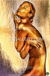 Luxury gold nude fine art photography by Zack Zublena – collectible golden light wall art for luxury interiors