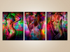 Butterfly-themed luxury nude female triptych in vibrant color on fine art paper – for high-end hotel, spa, collector interiors