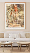 Golden angel with radiant wings and divine figure, Renaissance-inspired fine art photography by Zack Zublena. Luxury wall art for collectors and interiors.
