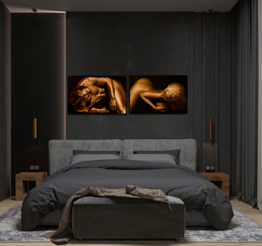 SET of 2 Golden Wave & Alpha Golden Wave