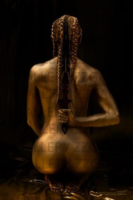 SET of 2 Earth Goddess Warrior back & side